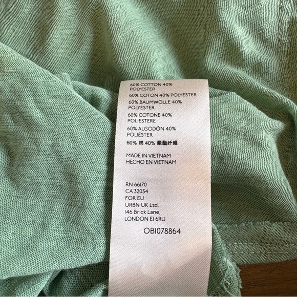 Free People We The Free On My Mind V Neck Shirt In Cool Moss XS Oversized Cozy - Picture 7 of 8